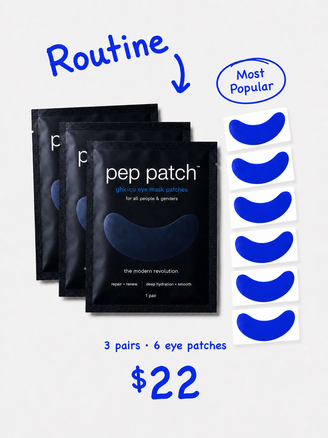 Pep Patch Routine — 3 pairs