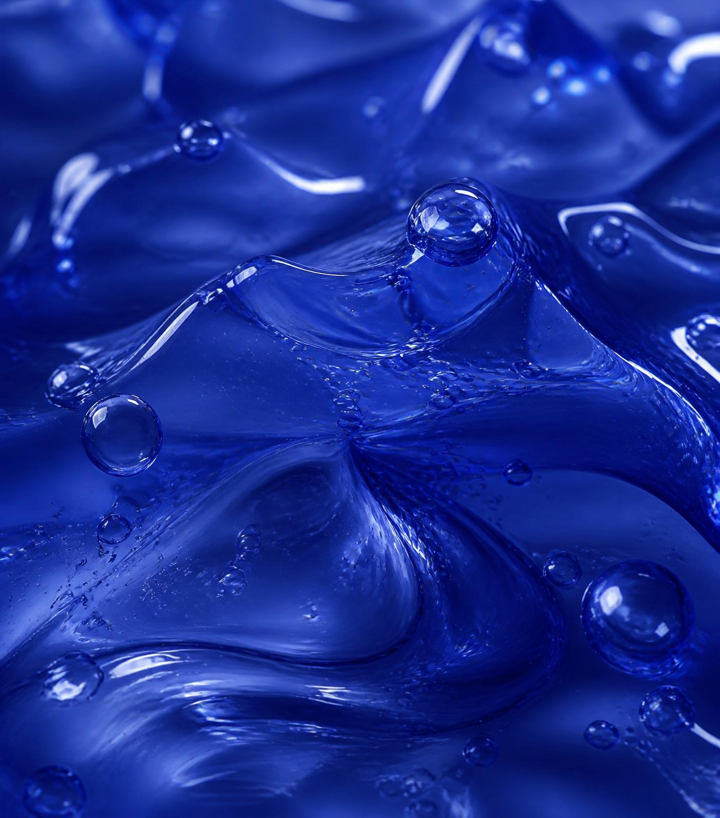 Macro view of cobalt-blue cooling eye patch texture
